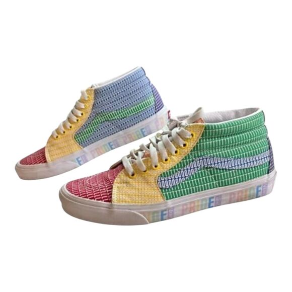 Vans Sk8-Mid Shoes Mens Size 10 Pride Edition Rainbow High Top Sneakers LGBTQ - Picture 2 of 12